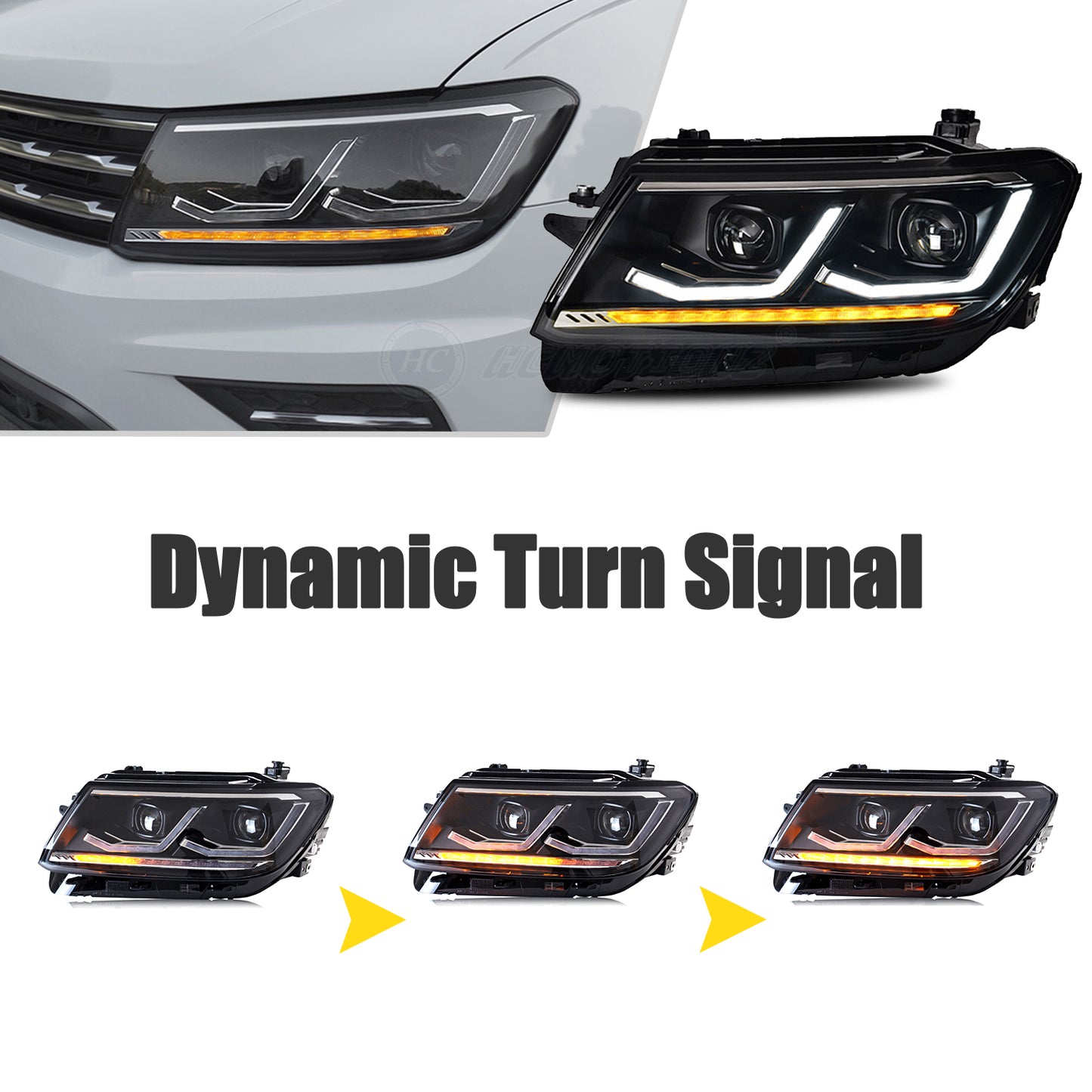 HCMOTION LED Headlights For VW Tiguan 2017-2021