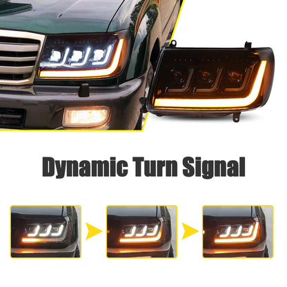 HCMOTION LED Headlights For Toyota Land Cruiser (J100) 1998-2007 Start UP Animation With Sequential Turn Signal