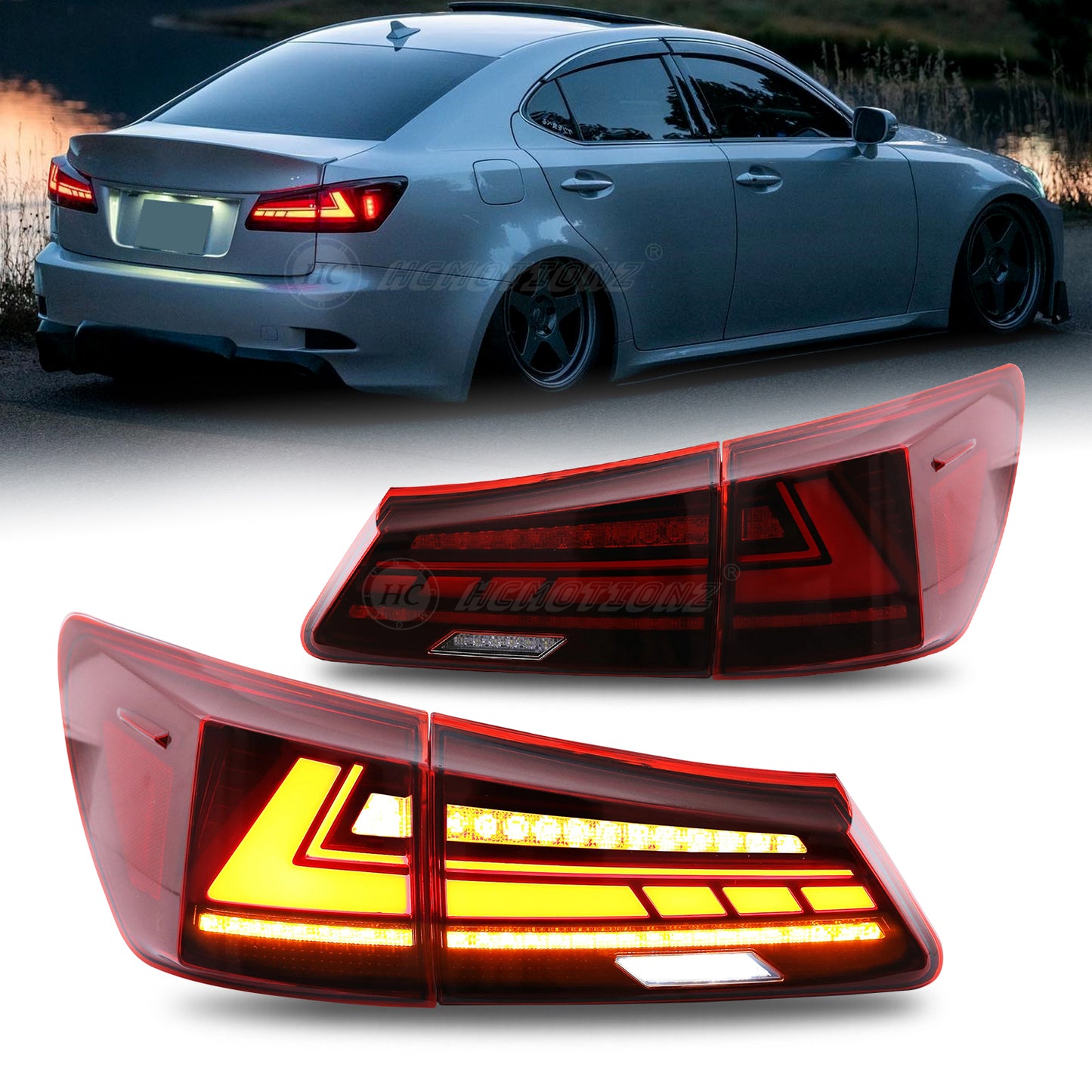 HCMOTION LED Tail Light For Lexus IS250 IS350 ISF 2006-2013