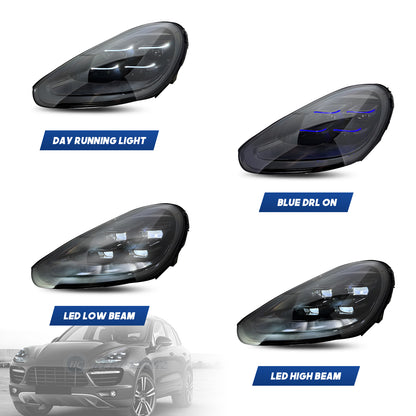 HCMOTIONZ LED Headlights for Porsche Cayenne 2011-2018 Upgraded 2024 Design