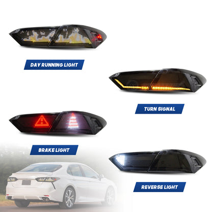 HCMOTIONZ LED RGB Customize Tail Lights for Toyota Camry 2018-2024