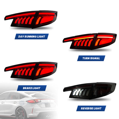 HCMOTION Honda Civic 2022-2025 Tail Lights Hatchback 11th Gen