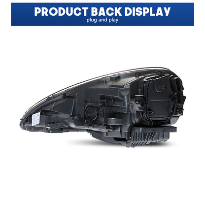 HCMOTIONZ LED Head Lights for Porsche Macan 2014-2021 SUV (95B) Blue Light DRL Projector Front Lamps Assembly