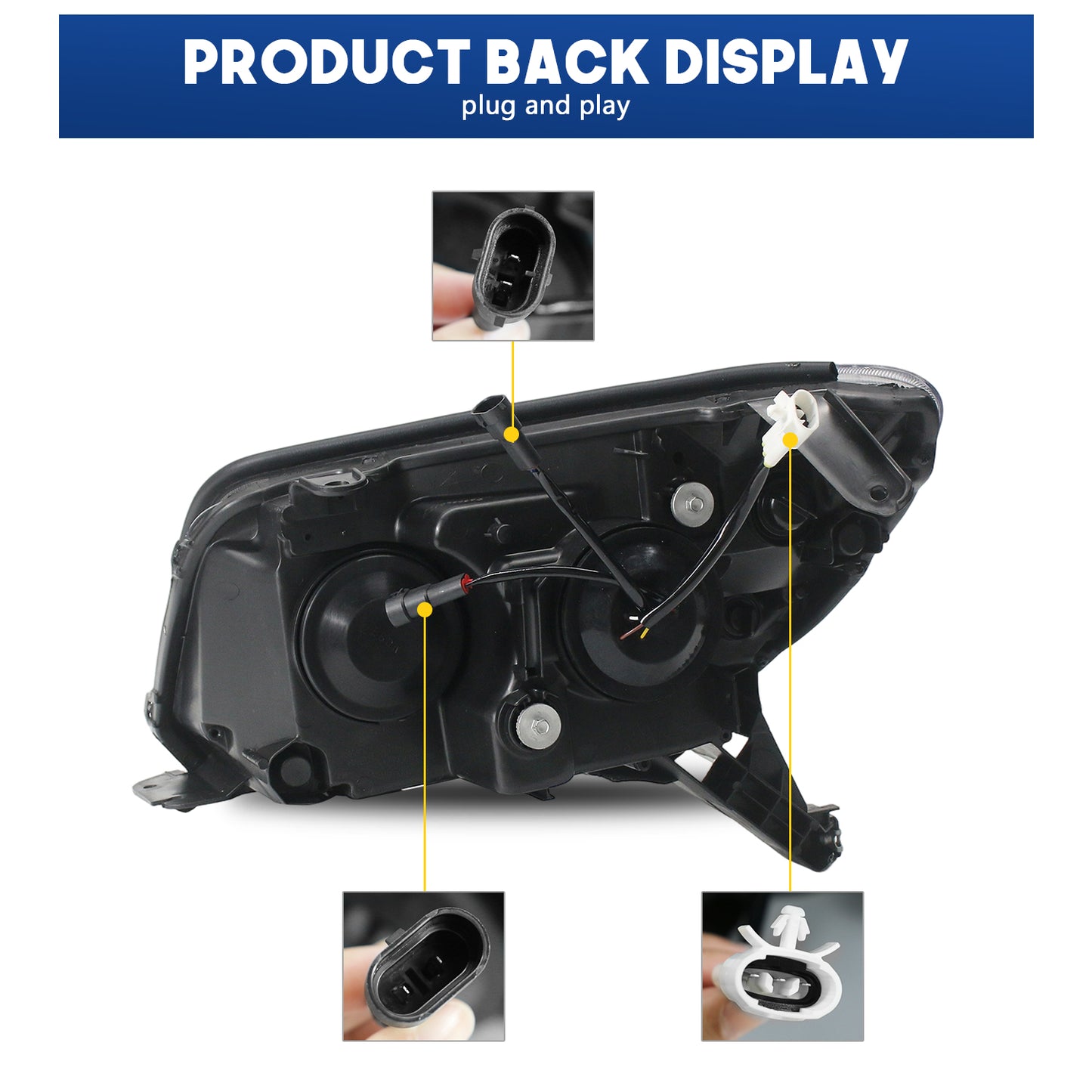 HCMOTIONZ LED Head Lights for Toyota 4Runner 2003-2009 4th Gen Sequential Animation Front Lamps Assembly