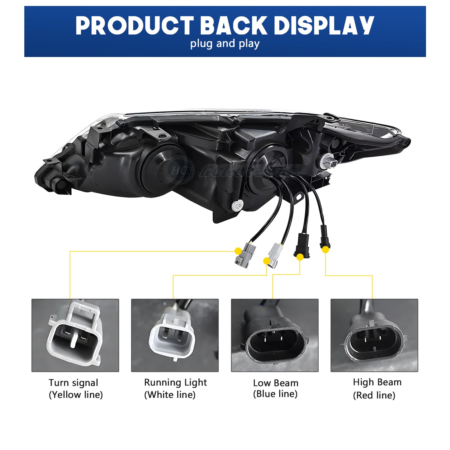 HCMOTION LED Head Lights for Toyota Camry 2012-2014