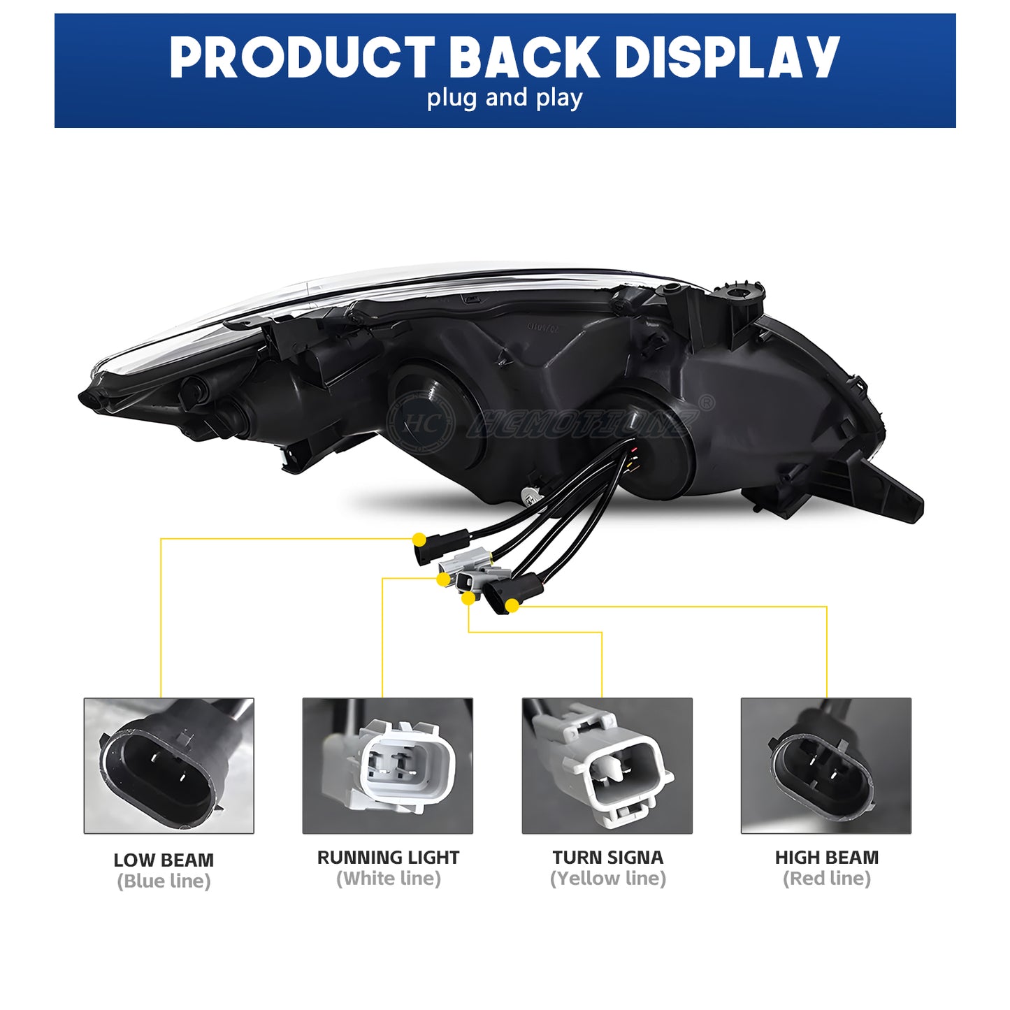 HCMOTIONZ LED Headlights for Toyota Corolla 2011-2013