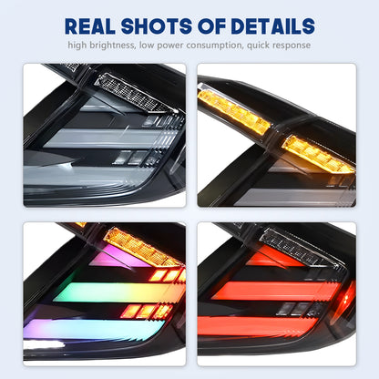 HCMOTIONZ RGB LED Tail Lights for Honda Civic 10th Gen 2016-2021