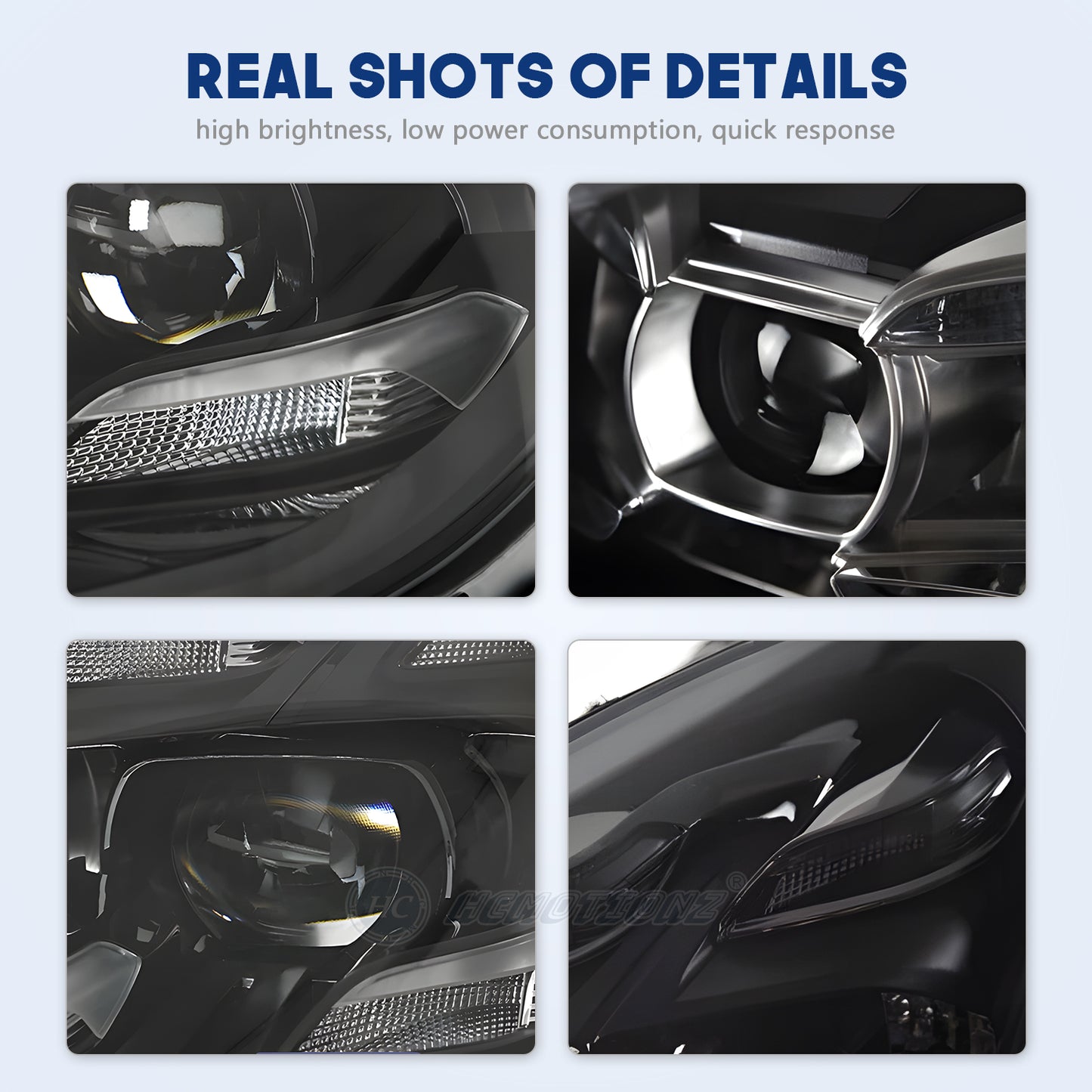 HCMOTIONZ Head Lamps for Porsche Cayenne 2011-2018 Hybrid Turbo Diesel Front Lights Assembly Upgraded 2023 Design