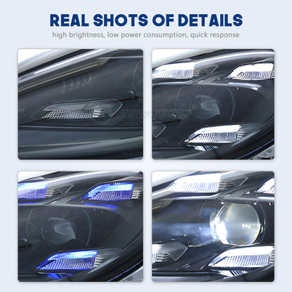 HCMOTIONZ LED Headlights for Porsche Panamera 2009-2016 (970) Blue Light DRL Car Front Lamps Assembly