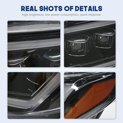 HCMOTION LED Head Lights for Subaru Forester 2008-2012 DRL Start up Animation Front Lamps Assembly