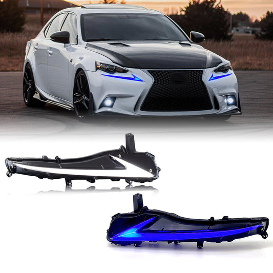 HCMOTION for Lexus IS250 300h 350f 2013-2016 RGB DRL Headlights Continuous Animation