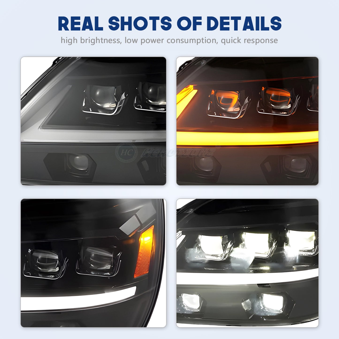 HCMOTION LED Headlights for Lexus RX330 RX350 RX400h 1998-2003 DRL Start UP Animation High Quality Continuous Front lights