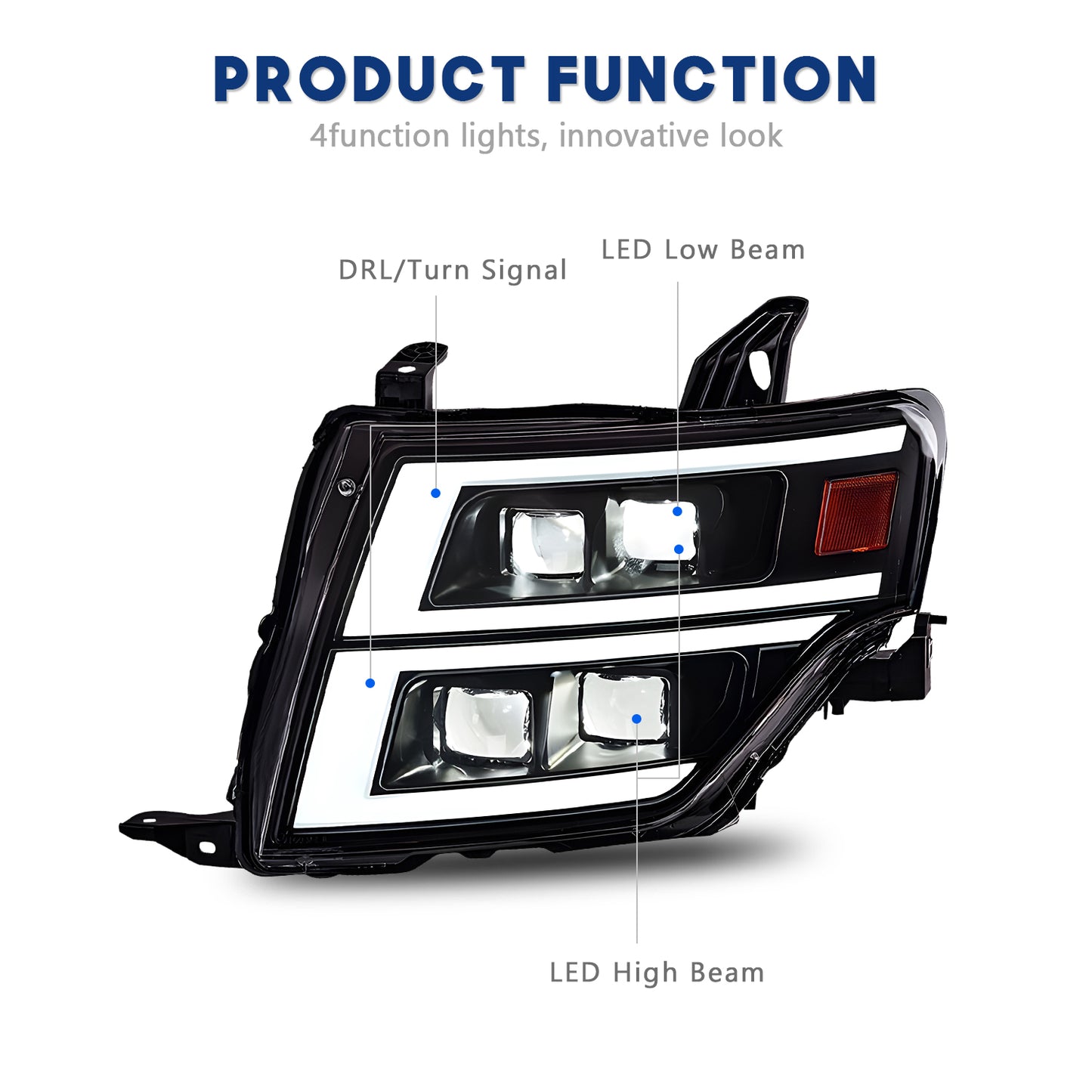 HCMOTIONZ LED Headlishts 2006-2021 For Mitsubishi Pajero V93/V97