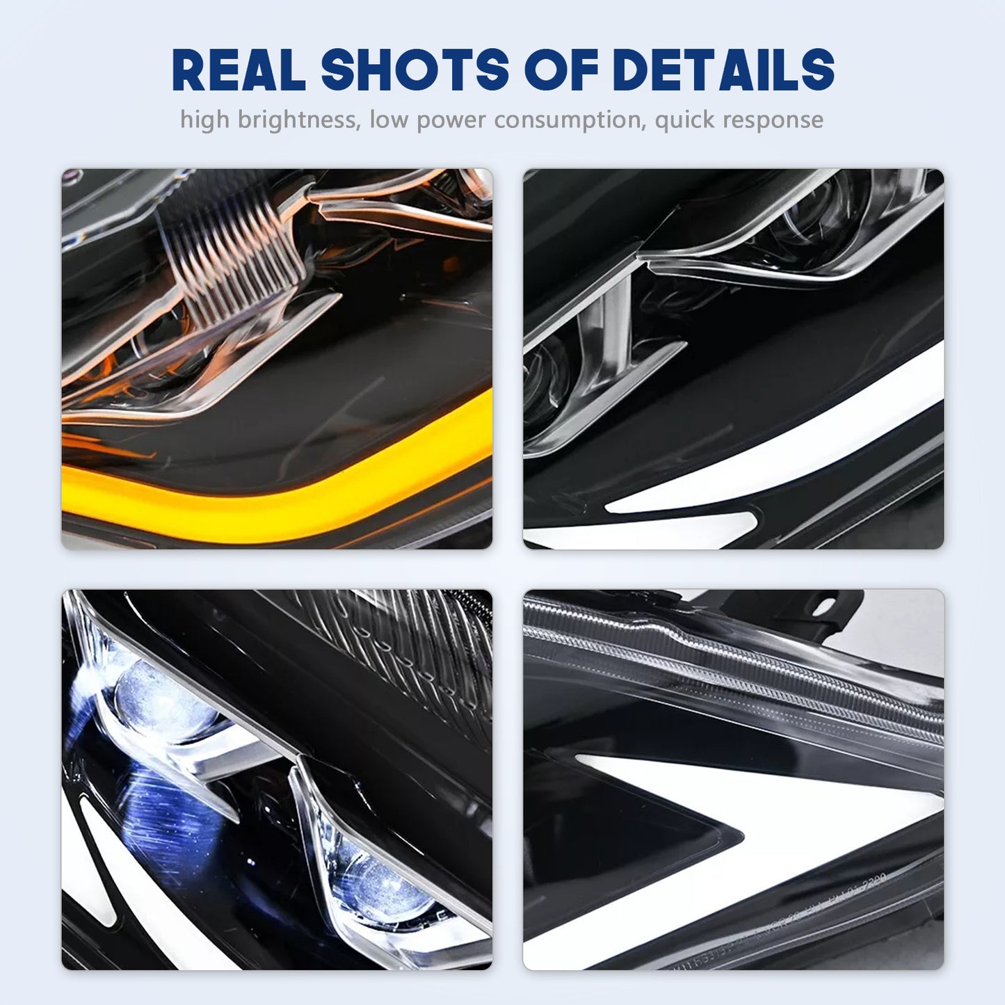 HC Motion LED Headlights Assembly for 2010 2011 Toyota Camry XV40 (US Version)  Plug & Play DOT Approved