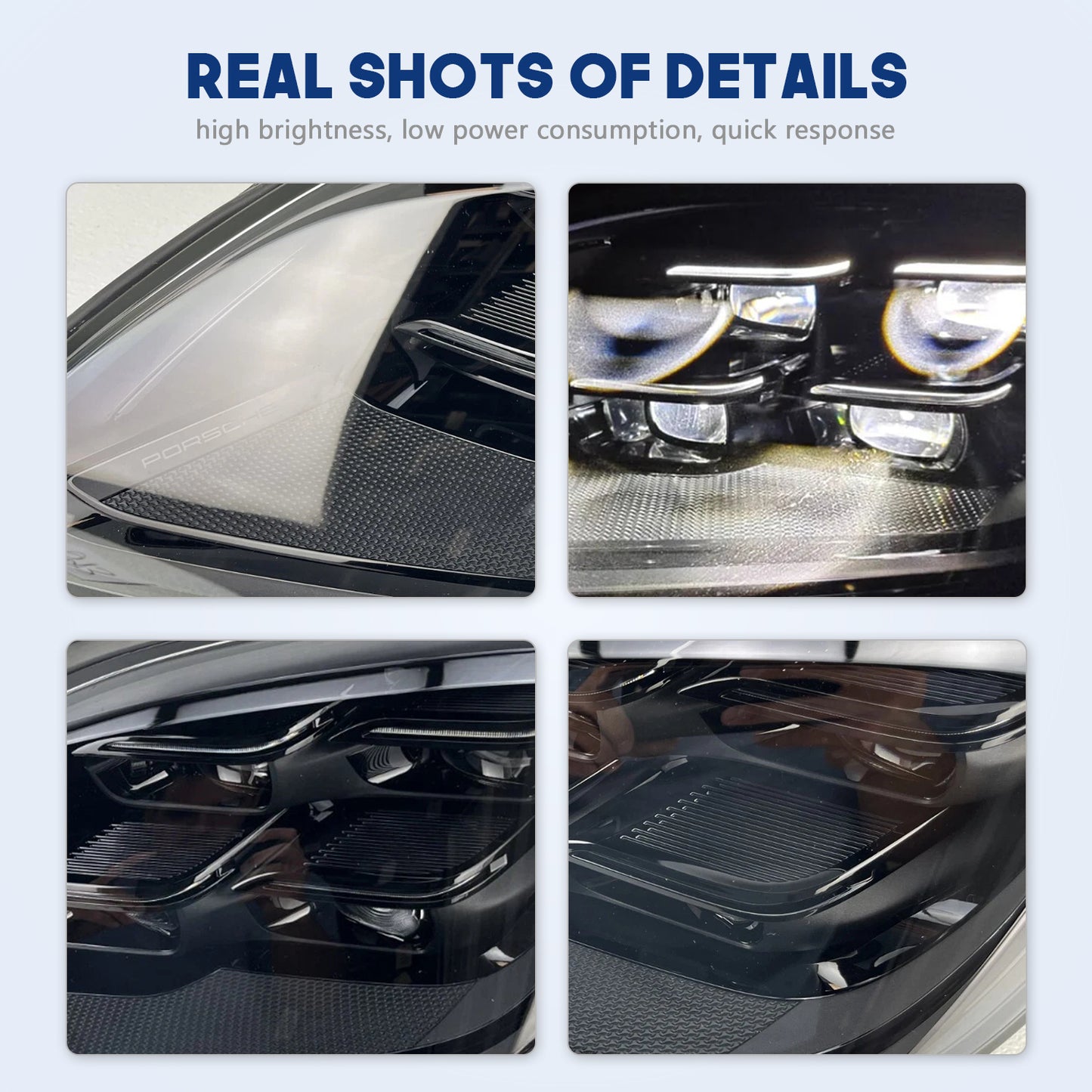 HCMOTIONZ Full LED Headlights for Porsche Cayenne 2024-2025 Upgraded High Configuration