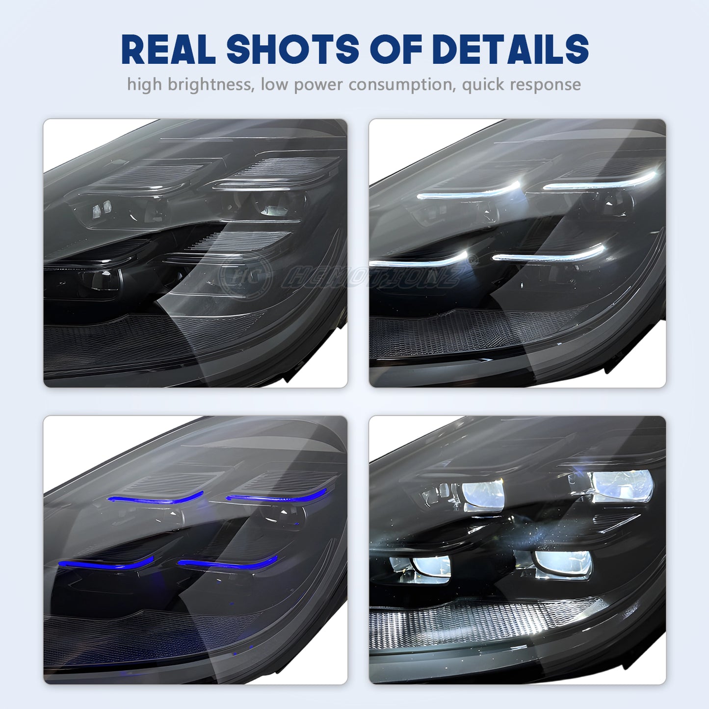 HCMOTIONZ LED Headlights for Porsche Cayenne 2011-2018 Upgraded 2024 Design