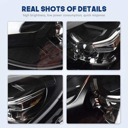 HCMOTIONZ LED Head Lights for Porsche Macan 2014-2021 SUV (95B) Blue Light DRL Projector Front Lamps Assembly