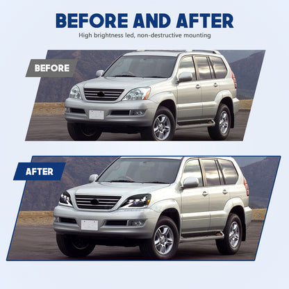 HCMOTIONZ LED Head Lights for Lexus GX 470 2003-2009 J120