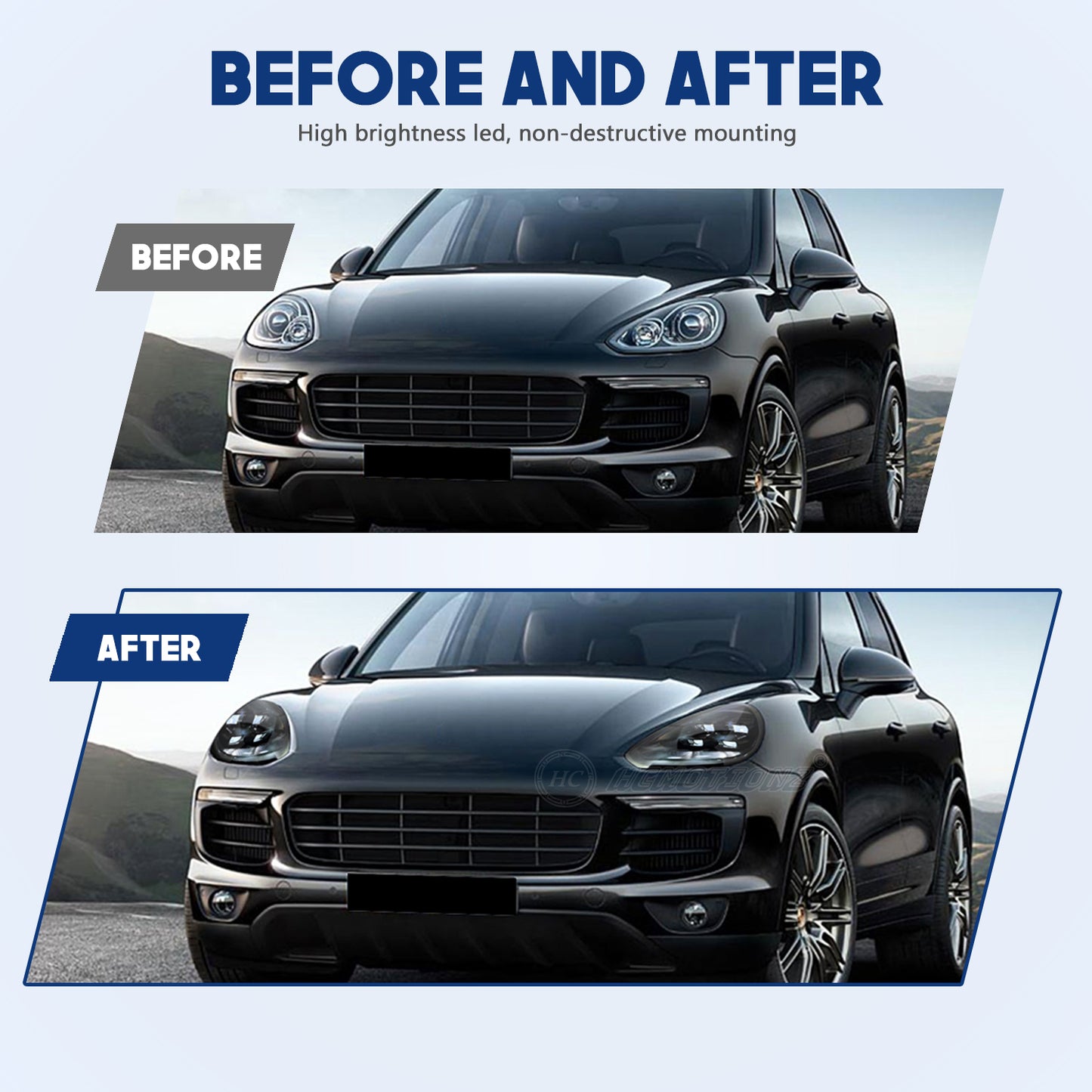HCMOTIONZ LED Headlights for Porsche Cayenne 2011-2018 Upgraded 2024 Design