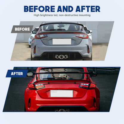 HCMOTION Tail Lights for Honda Civic 2022-2025 Hatchback 11th Gen with Middle Lamp