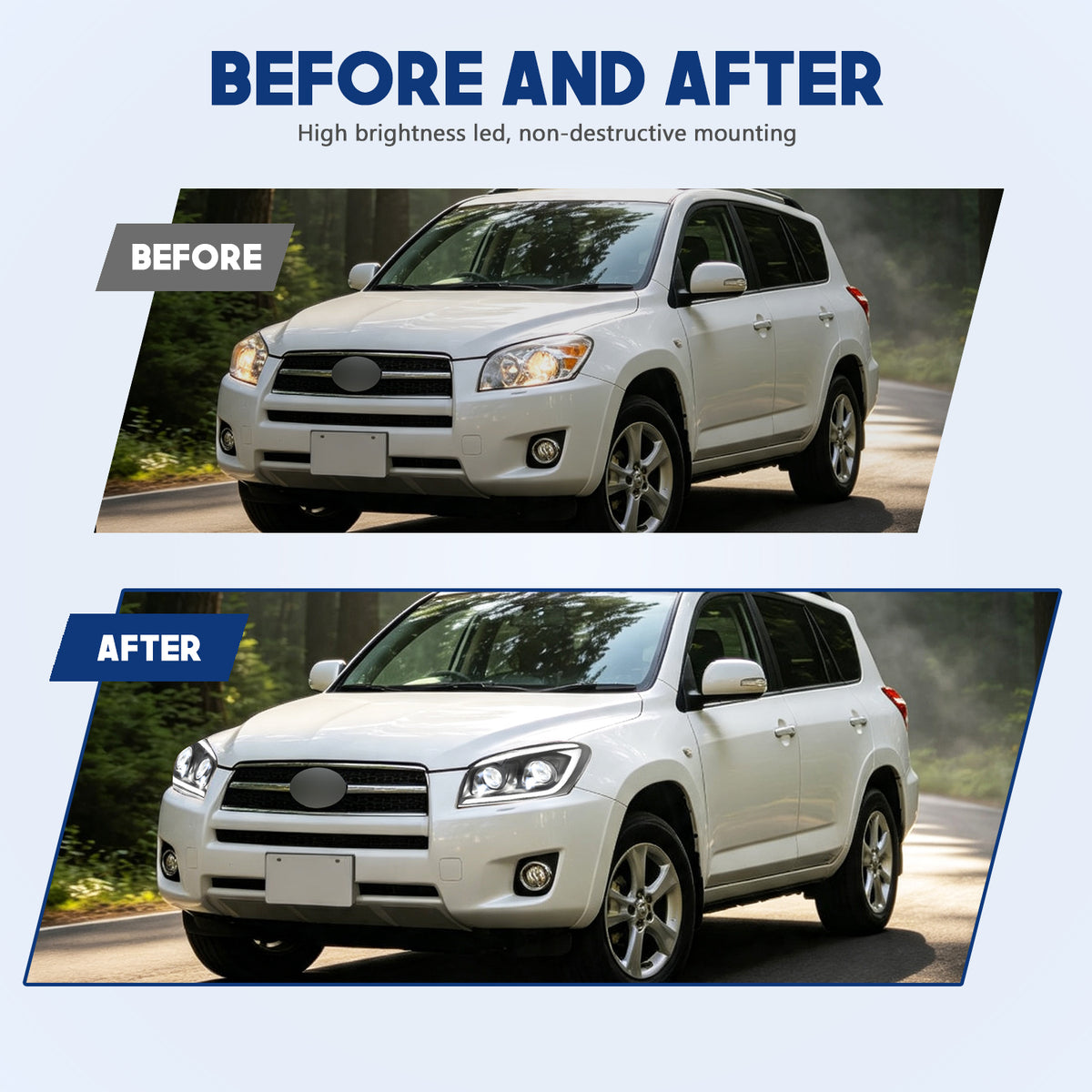 HCMOTION LED Headlights for Toyota RAV4 3rd Gen 2009-2012 Facelift Start-up Animation