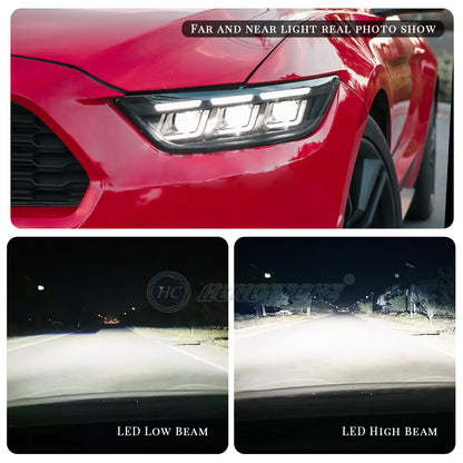 HCMOTION For Ford Mustang LED Headights Start UP Animation 2015-2017