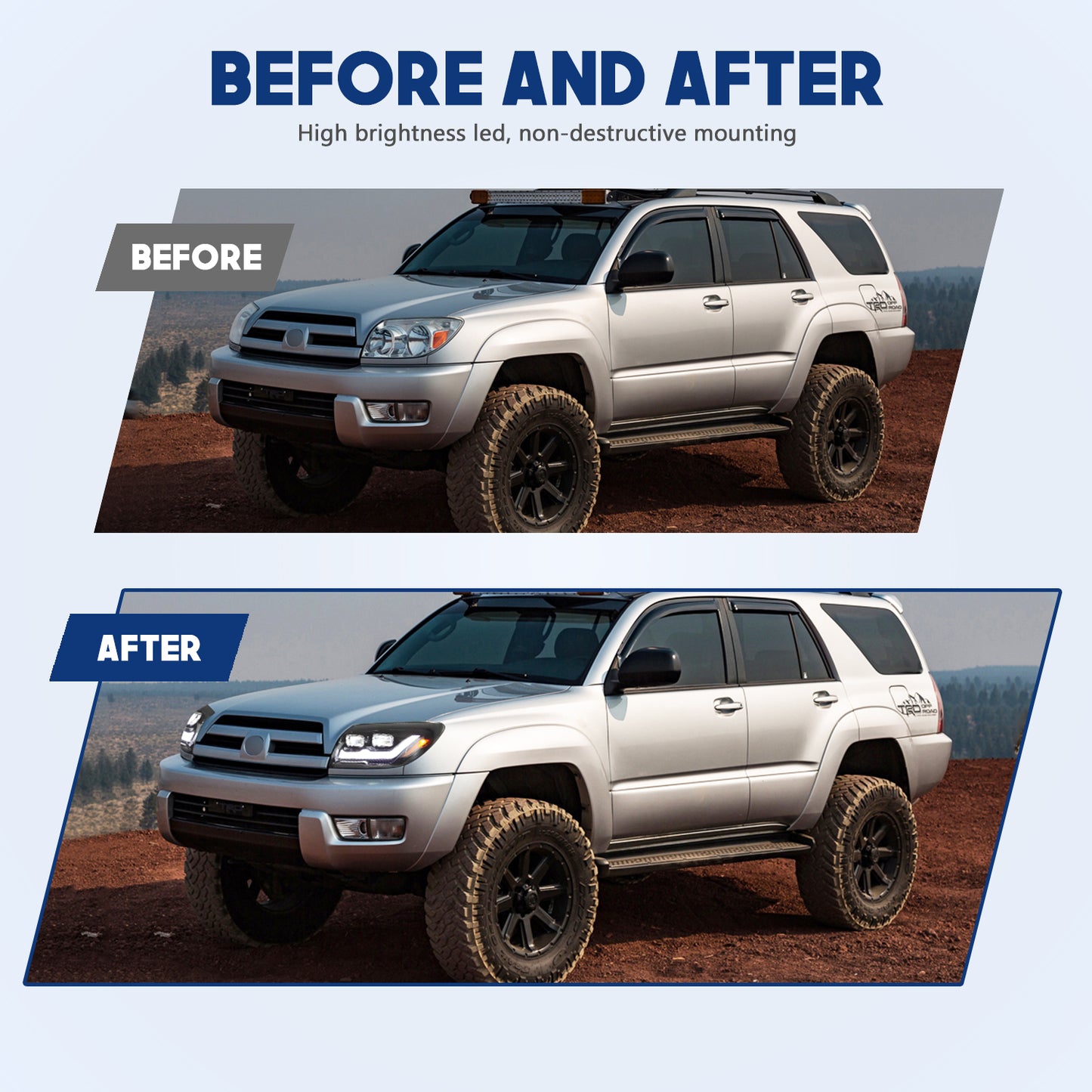 HCMOTIONZ LED Head Lights for Toyota 4Runner 2003-2009 4th Gen