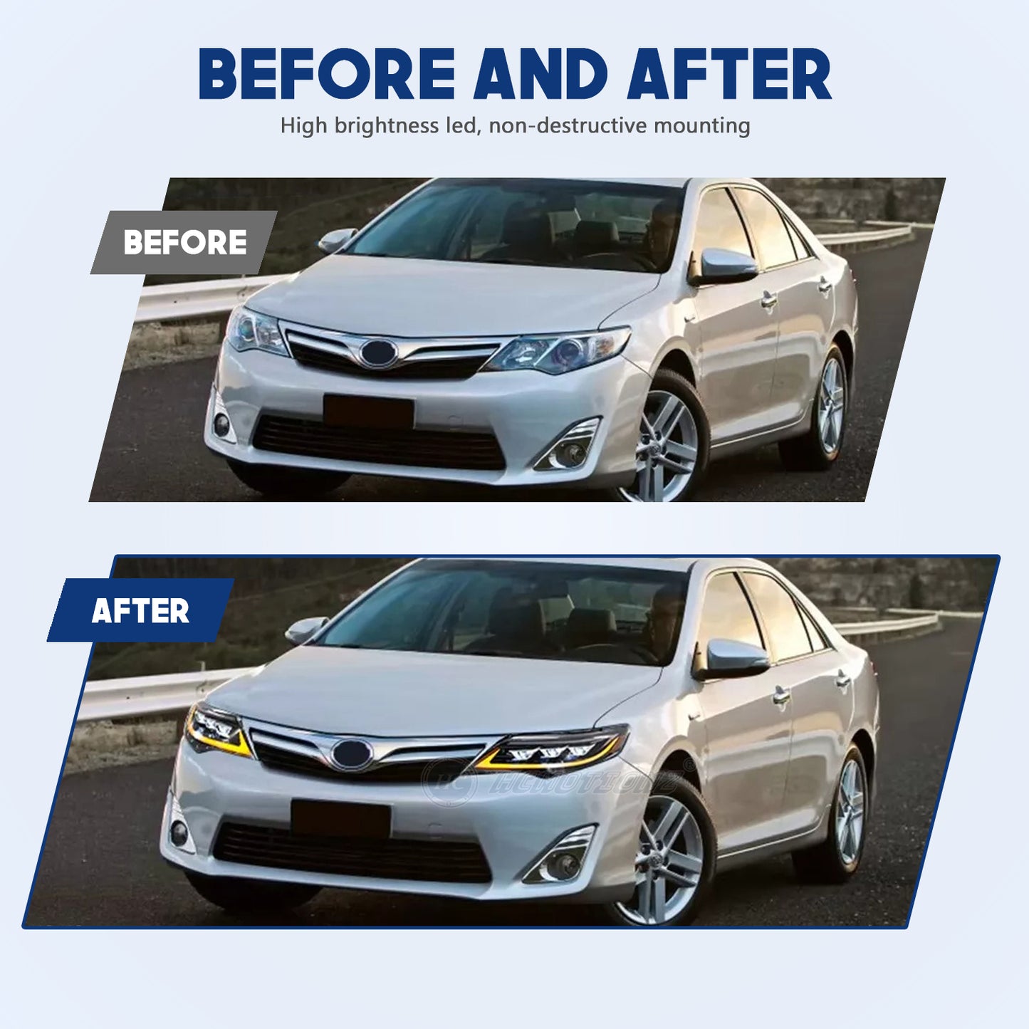 HCMOTION LED Head Lights for Toyota Camry 2012-2014