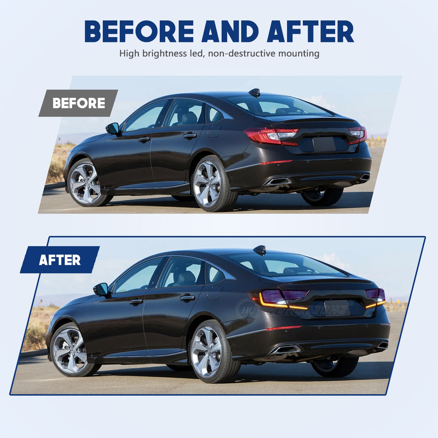 HCMOTIONZ LED RGB Customize Tail Lights for Honda Accord 2018-2022