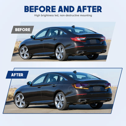 HCMOTIONZ LED RGB Customize Tail Lights for Honda Accord 2018-2022