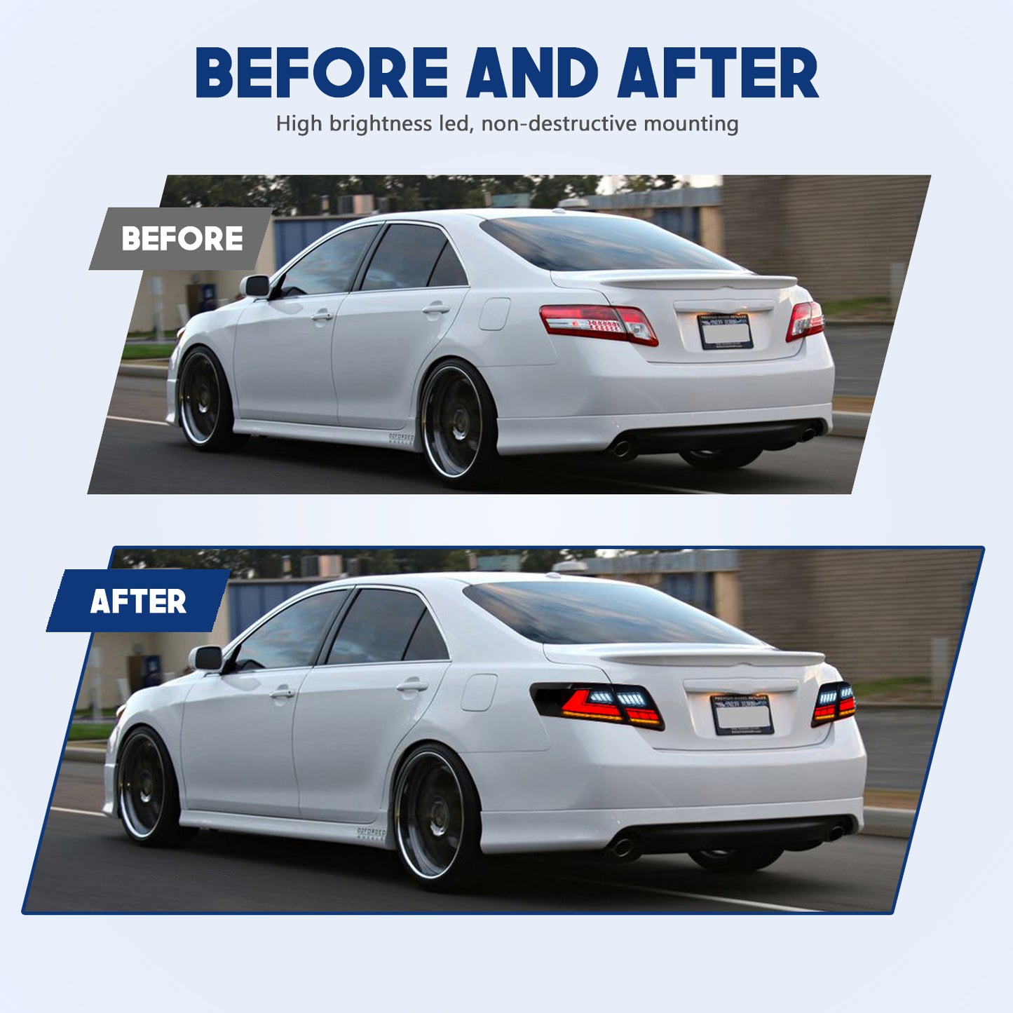 HCMOTION Tail Lights for Toyota Camry 2007-2011USA Version Aurion Xv40 DRL Start up Animation