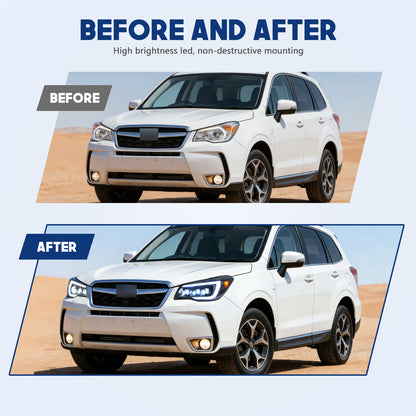 HCMOTION LED Headlights for Subaru Forester 2013-2018