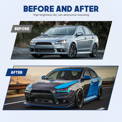 HCMOTION RGB LED Headlights and Taillights For Mitsubishi Lancer 2008-2017