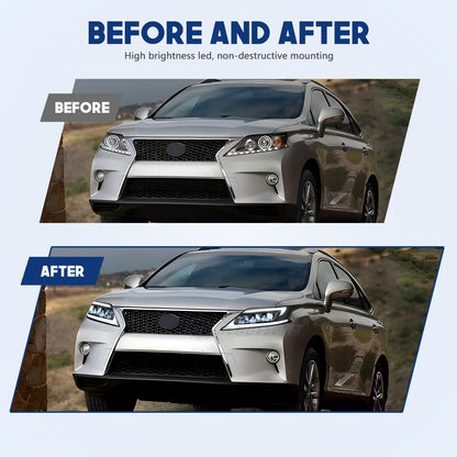 HCMOTIONZ Full LED Head Lights for Lexus RX RX350 RX450 RX270 2009-2015