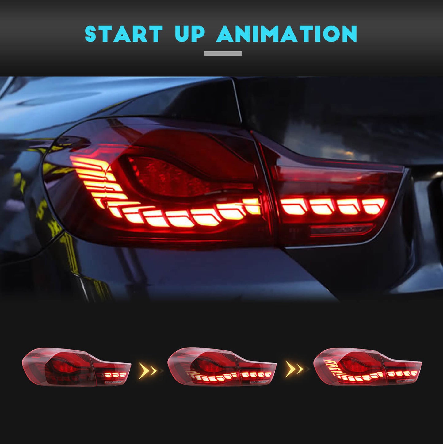 HCMOTION LED Tail Lights For BMW M4 2014-2020