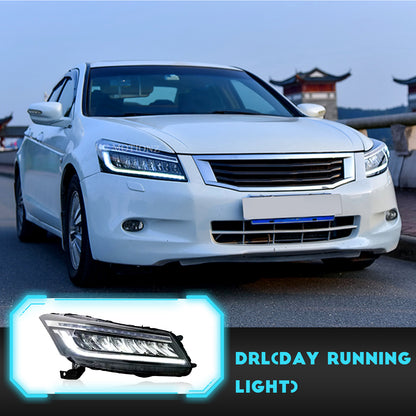 HCMOTIONZ 2008-2012 FULL LED Headlights For Honda Accord DRL Start up Animation