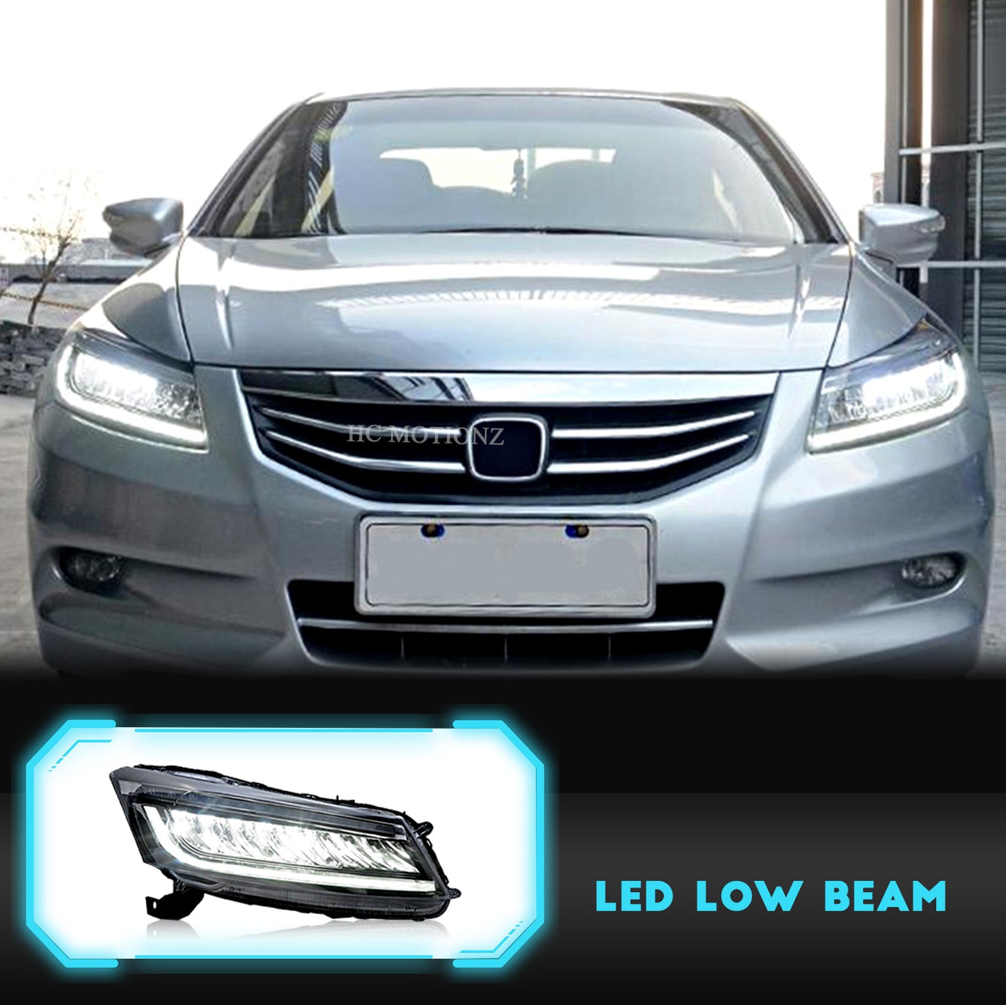 HCMOTIONZ 2008-2012 FULL LED Headlights For Honda Accord DRL Start up Animation