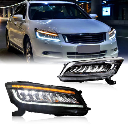 HCMOTIONZ Front Lamp For Honda Accord LED Headlights 2008-2012