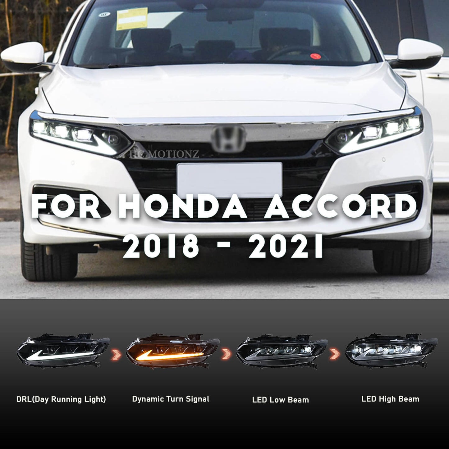 HCMOTION LED Headlights For Honda Accord 2018-2021