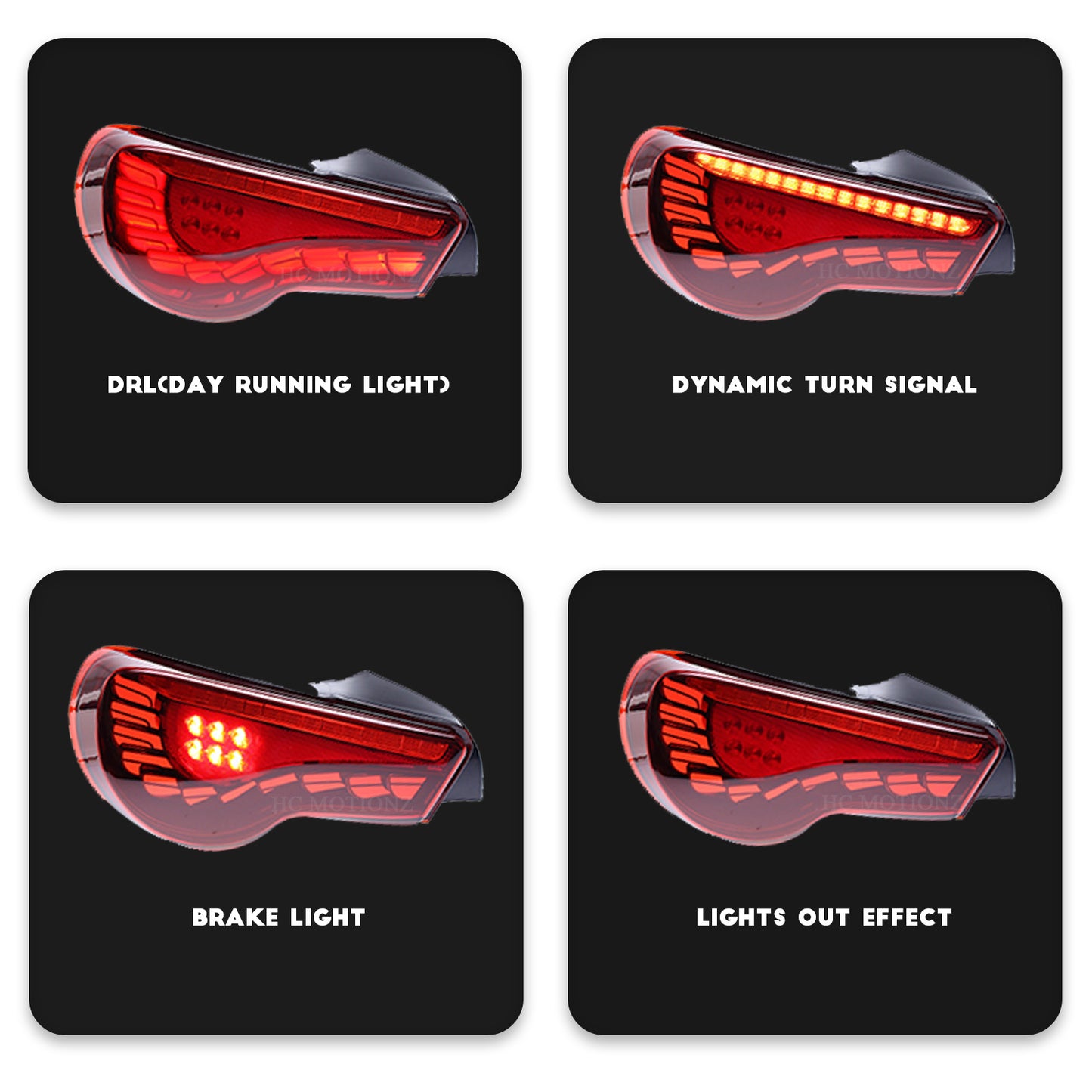 HCMOTION Rear Lamps For Toyota 86 2012-2021 Start UP Animation DRL BRZ FT86 GT86 Scion FR-S LED Tail Lights