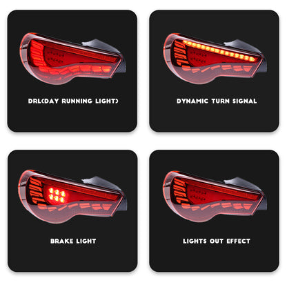 HCMOTION Rear Lamps For Toyota 86 2012-2021 Start UP Animation DRL BRZ FT86 GT86 Scion FR-S LED Tail Lights