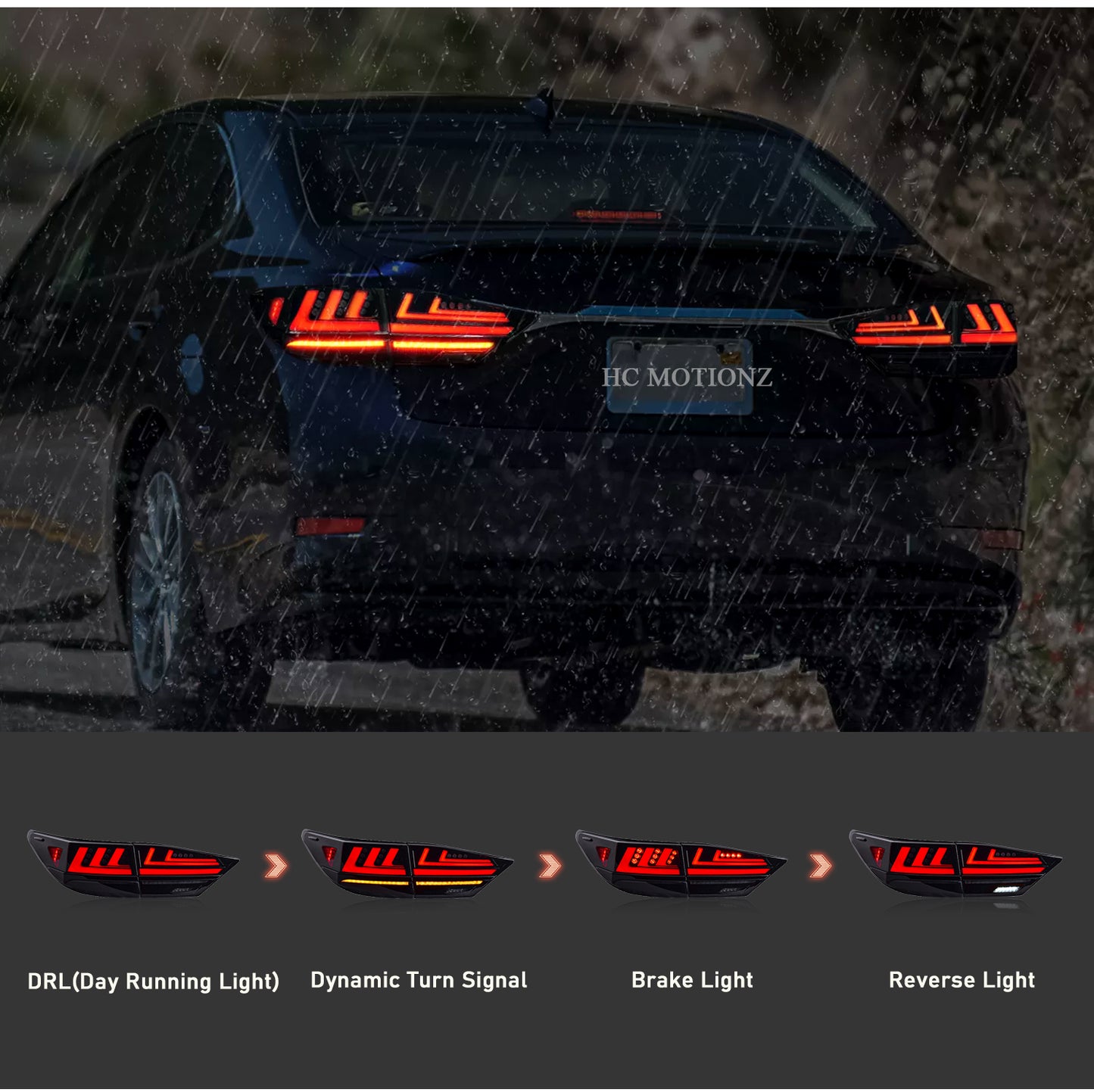 HCMOTION LED Tail Lights For Lexus ES350 ES 300h 2013-2018