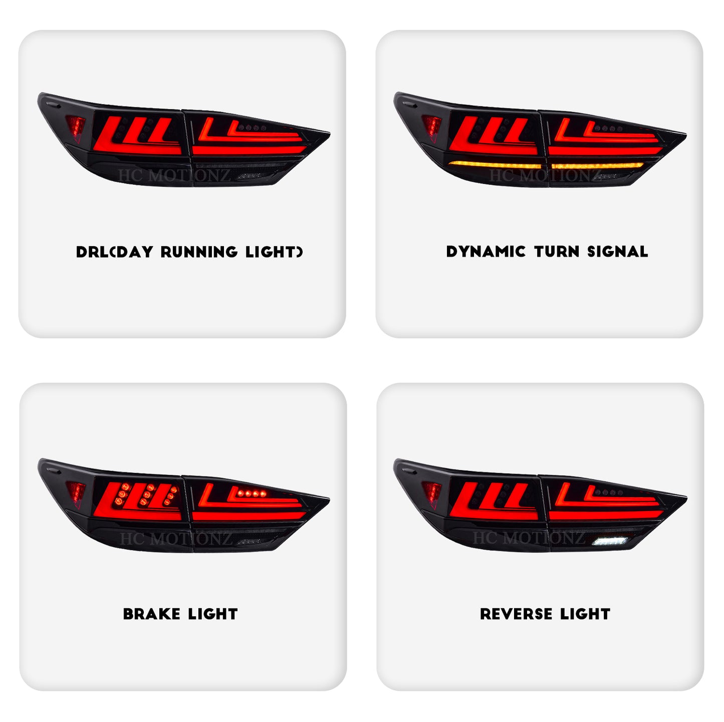 HCMOTION LED Tail Lights For Lexus ES350 ES 300h 2013-2018