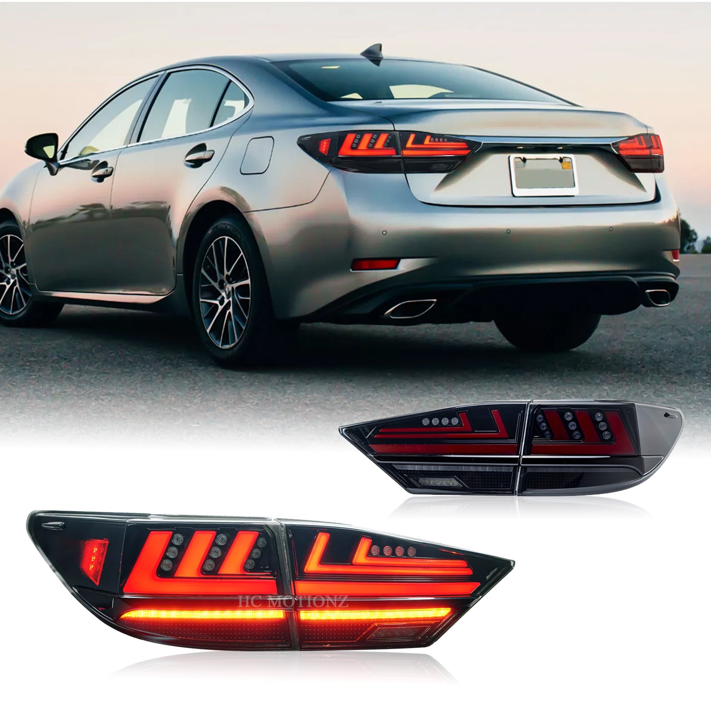 HCMOTION LED Tail Lights For Lexus ES350 ES 300h 2013-2018