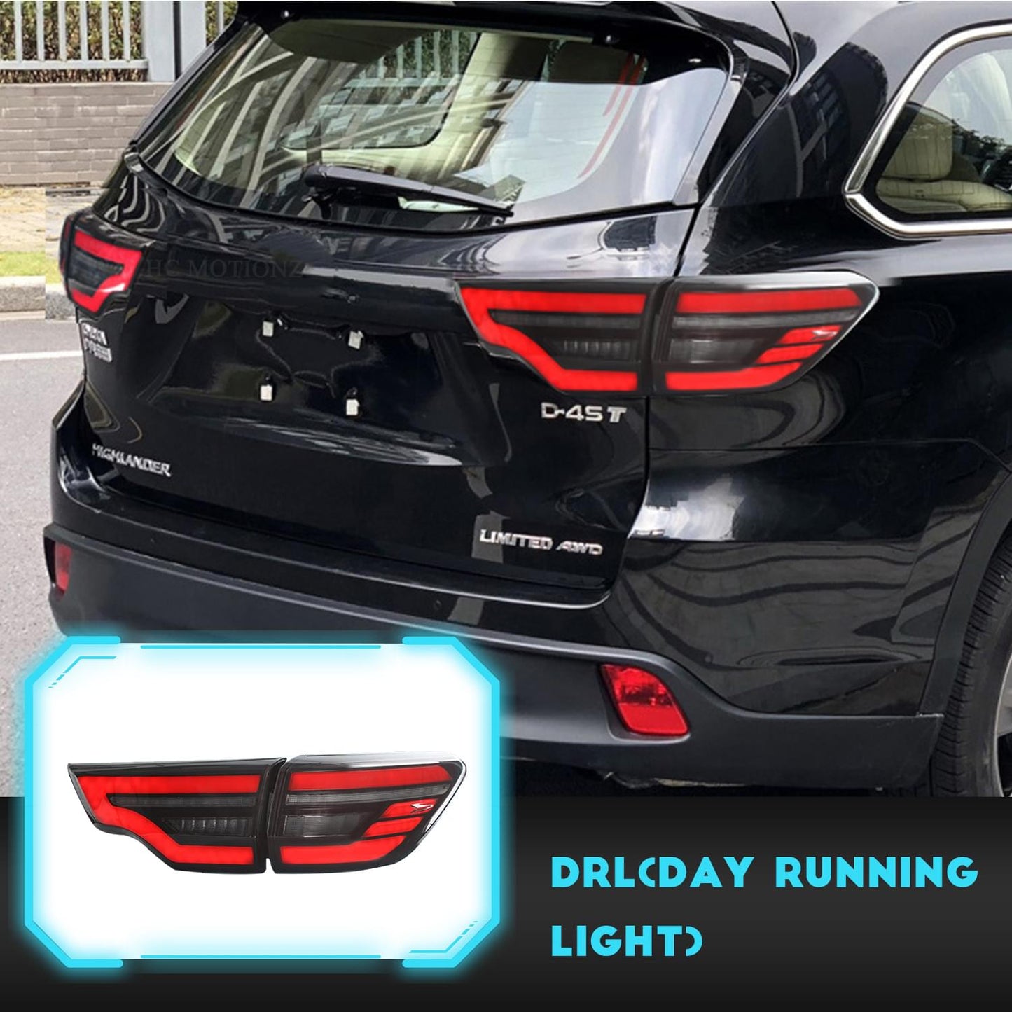 HCMOTION Taillights Fit/For Toyota Highlander 2014-2019