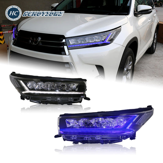 HCMOTIONZ LED Headlights For Toyota Highlander Start UP Animation 2016-2019