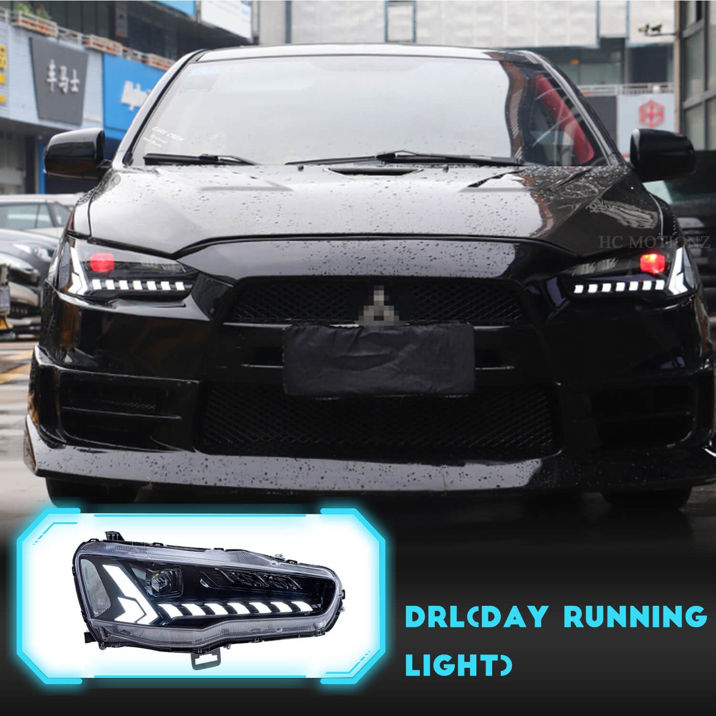 HCMOTION LED Headlights For Mitsubishi Lancer 2008-2017 Demon eyes