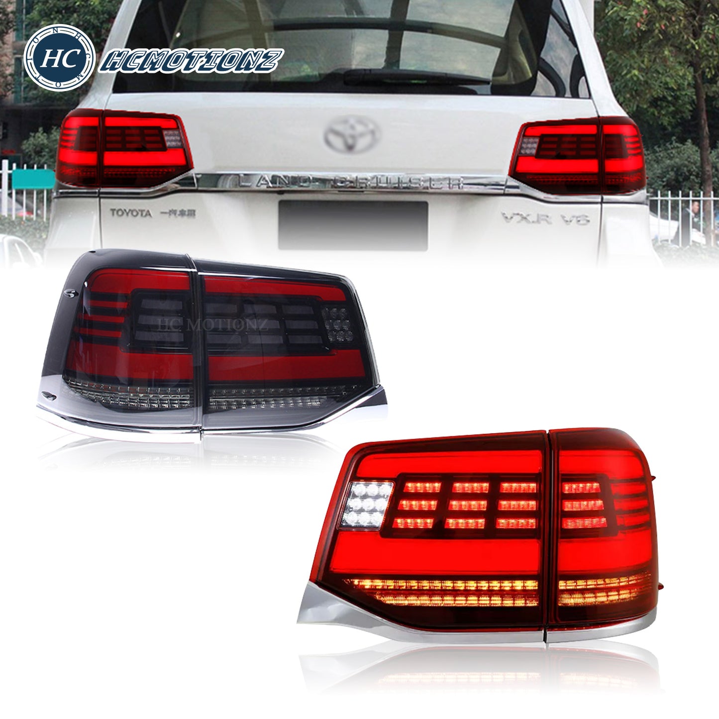 HCMOTION LED Tail lights For Toyota Land Cruiser 2016-2020
