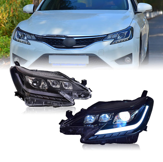 HCMOTION LED RGB DRL Headlights For Toyota Mark X/Reiz 2013~2019