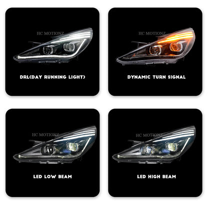 HCMOTION For Hyundai Sonata 8th 2011-2014 Head lights